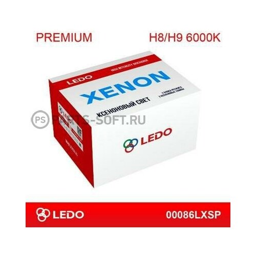 фото Ledo 00086lxsp лампа ксеноновая головного света h8 pgj19-1 6000k premium 12v 35w картон 2 шт