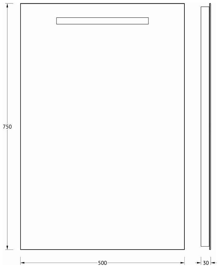 Зеркало настенное Прямоугольное со встроенным LED-светильником Ledline EVOFORM 50x75 см, BY 2101 - фотография № 5