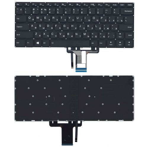 Клавиатура для ноутбука Lenovo Yoga 510-14ISK черная с подсветкой шлейф для матрицы lenovo 310s 14isk 510s 14isk p n dc02002cz00