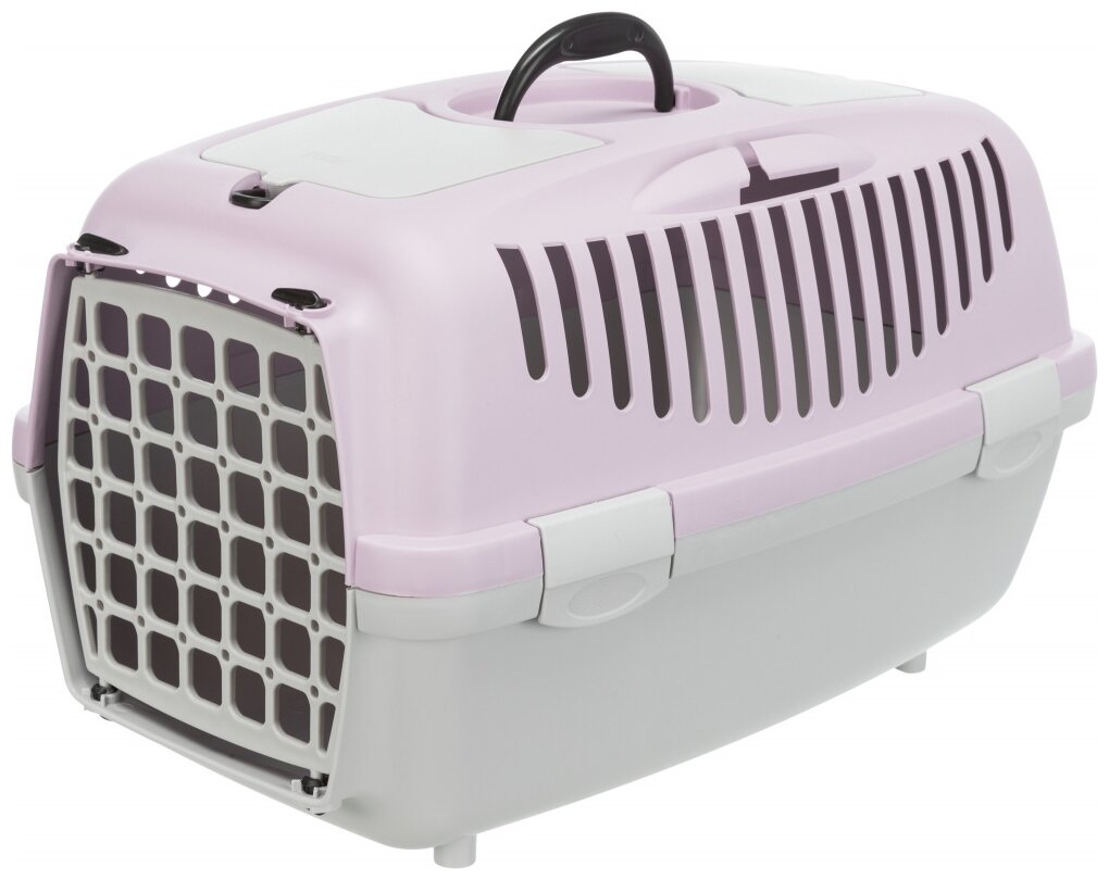 Транспортный бокс Capri 2, XS-S: 37 X 34 X 55 см, светло-серый/светло-сиреневый, Trixie (переноска для кошек и собак, 39823)