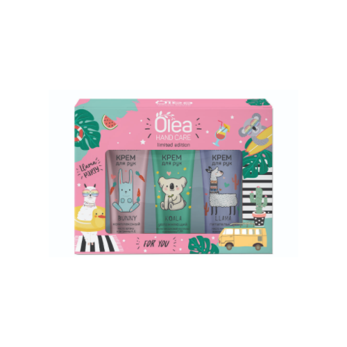 OLEA Подарочный набор HAND CARE LIMITED EDITION Крем для рук комплексный 30 мл + Крем для рук увлажняющий 30 мл + Крем для рук питательный 30 мл КК/12