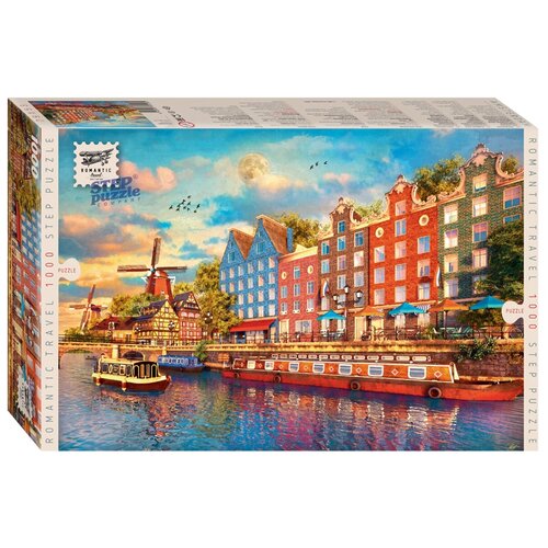 Пазл Step puzzle Амстердам (79153), 1000 дет., 21.6х6.3х33 см, разноцветный пазл step puzzle париж 79157 1000 дет разноцветный