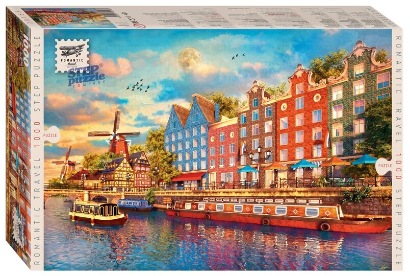 Пазл Step puzzle Амстердам (79153), 1000 дет, 21.6х6.3х33 см, разноцветный