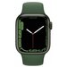 Apple Watch Series 7, 41 мм, корпус из алюминия зеленого цвета, спортивный ремешок «зелёный клевер» MKN03RU/A