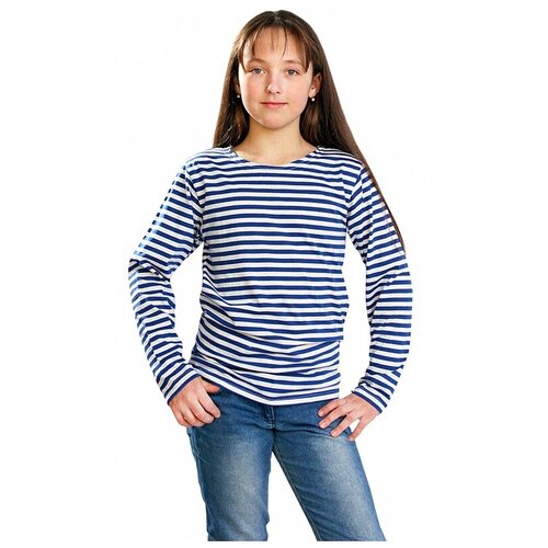 ТМ ВЗ Тельняшка детская голубая полоса (кулирка), 30/104-110