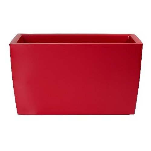 Кашпо Артевази Marbella L76 W30,5 H45 см красное с колесами и вставкой