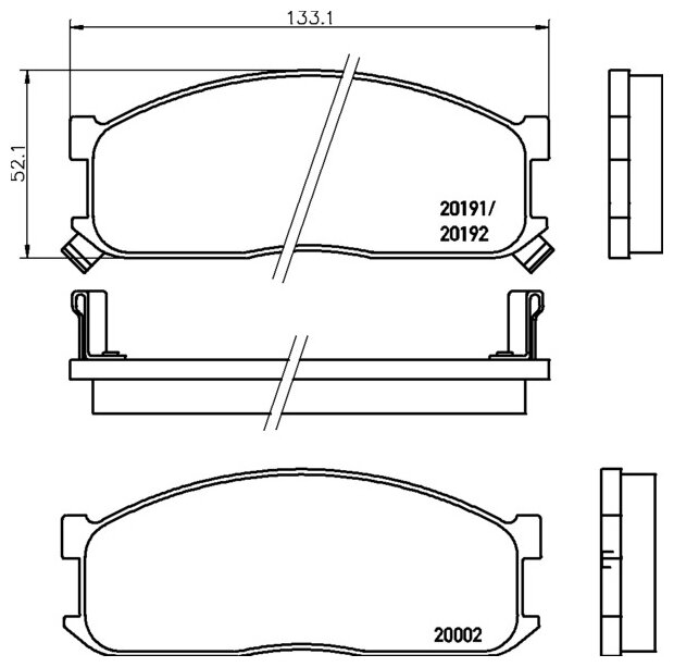 Дисковые тормозные колодки передние NISSHINBO NP5000 (4 шт.)