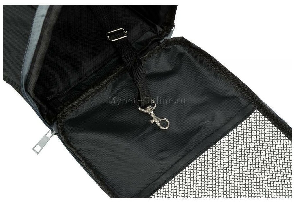 Сумка-рюкзак для кошек и собак Trixie Connor, размер 42х29х21см., черный / серый - фотография № 6