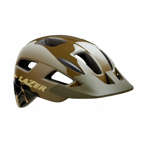 фото Спортивный шлем для детей / детский велосипедный шлем lazer kids gekko цвет зеленый камуфляж размер u
