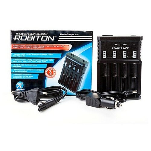 Зарядное устройство Robiton MasterCharger 850 (ЗУ для аккумуляторов 18650) зарядное устройство с жк экраном для аккумуляторов тип 26650 18650 16340