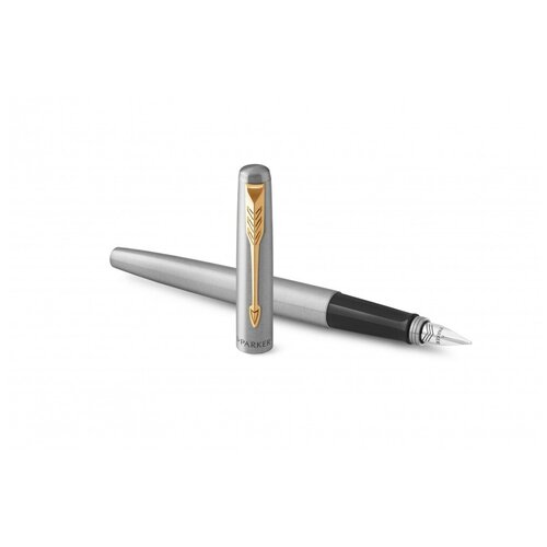 ручка перьевая parker jotter stainless steel ct корпус серебристый детали хром синяя 2030946 Ручка перьевая Parker Jotter Stainless Steel GT