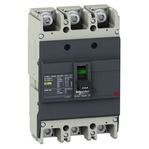 Автоматический выключатель EZC250F 18 кА/400В 3П3Т 250 A | код. EZC250F3250 | Schneider Electric ( 1шт. )