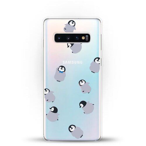 фото Силиконовый чехол несколько пингвинов на samsung galaxy s10 andy & paul