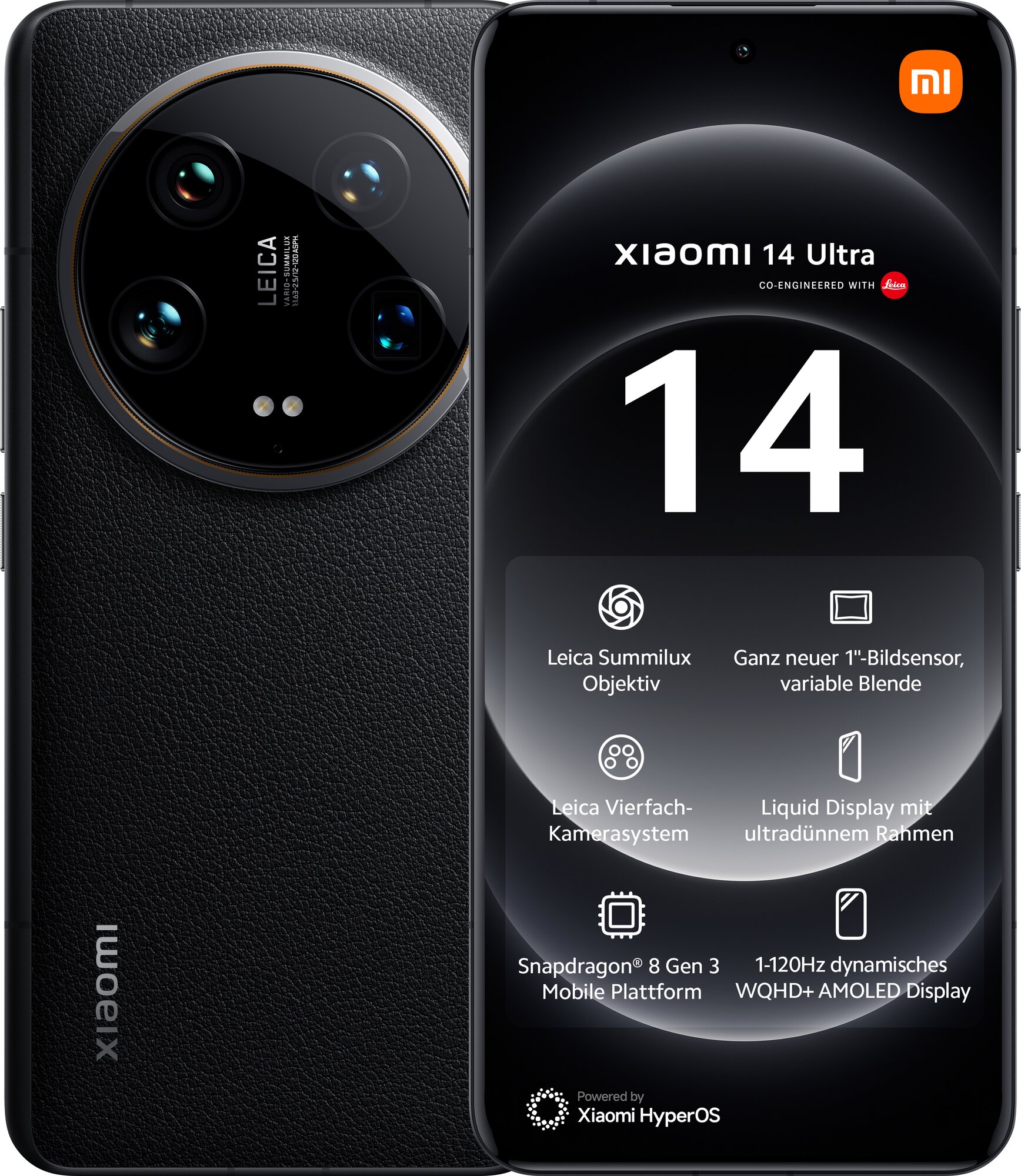 Смартфон Xiaomi 14 Ultra 16/512 ГБ RU, Dual nano SIM, черный