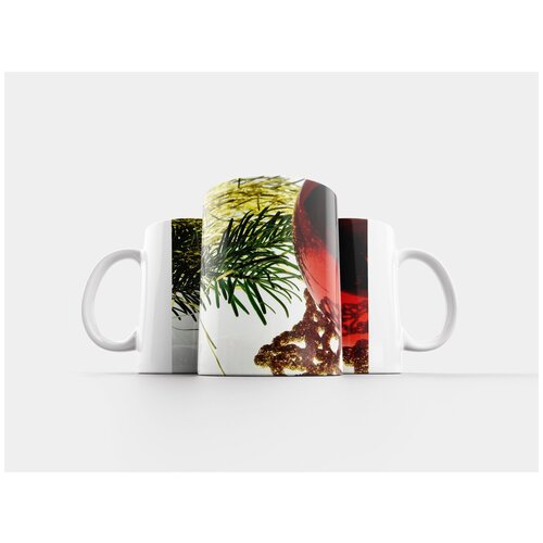 фото Кружка "рождество, рождественские украшения, деко 320 мл. белая" lotsprints