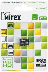 Карта памяти Mirex microSD, 8 Гб, SDHC, класс 10