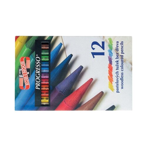 KOH-I-NOOR Hardtmuth Набор цветных карандашей в лаке без дерева 12 цв. 12 шт. 8756012007PZRU в картонной упаковке