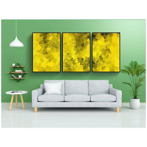 фото Набор модулных постеров для интерьера "желтый, аннотация, задний план" 60x90 см. в тубусе, без рамки lotsprints