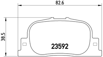 Дисковые тормозные колодки brembo P 83 063 для Toyota, Lexus, Geely, Lifan, BYD (4 шт.)