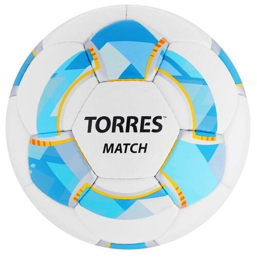 Мяч футбольный TORRES Match, PU, ручная сшивка, 32 панели, размер 4, 403 г