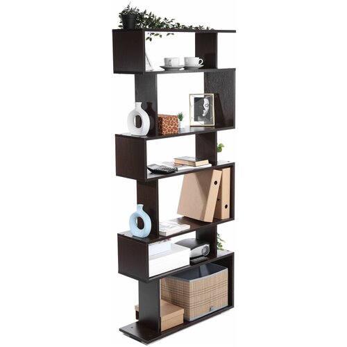 Стеллаж, Стеллаж настенный Fresco plus, венге, 73х25х175.2 см, VERAMENTE