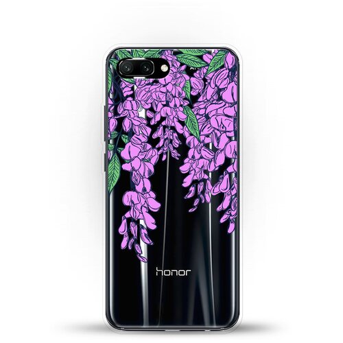 фото Силиконовый чехол цветы фиолетовые на honor 10 andy & paul