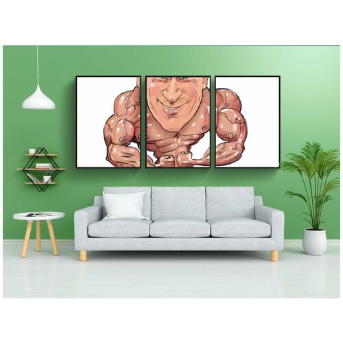 фото Набор модулных постеров для интерьера "путин, владимир путин, президент" 60x90 см. в тубусе, без рамки lotsprints