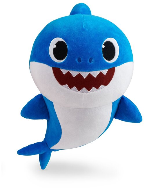 Мягкая игрушка WowWee Папа акула Baby Shark, 35 см, синий