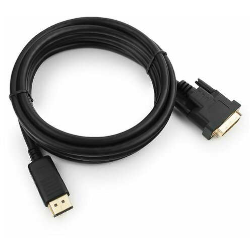 Кабель Cablexpert DVI - DisplayPort (CC-DPM-DVIM), 3 м, черный кабель mdp dvi cablexpert cc mdpm dvim 6 20m 25m 1 8м черный позолоченные разъемы пакет