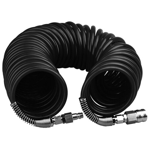 Для Краскопультов: Шланг Pegas спиральный черный полиуретановый 15м х 8мм
