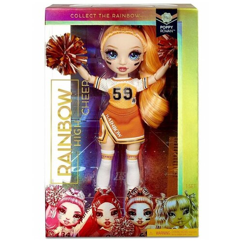Rainbow High - Кукла Cheer Doll Poppy Rowan (Orange) кукла rainbow high cheerleader squad poppy rowan 28 см 572046 orange