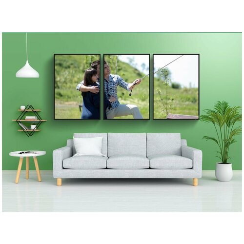 фото Набор модулных постеров для интерьера "себя, пара, фото" 60x90 см. в тубусе, без рамки lotsprints