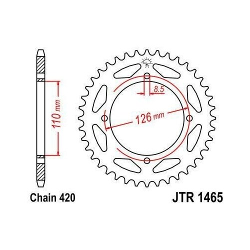 Звезда JT ведомая JTR1465.46 46 зубьев