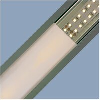 Круглый алюминиевый профиль для установки светодиодной ленты с матовым белым рассеивателем, 1000х18.3х15.6 мм, IP44, 2 заглушки