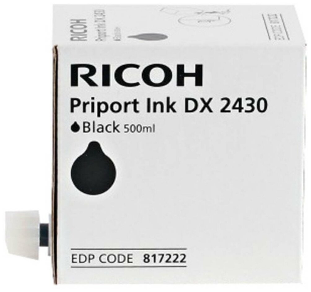 Ricoh 817222 Краска тип 2430, Black DX2330/2430 (1х500мл) .