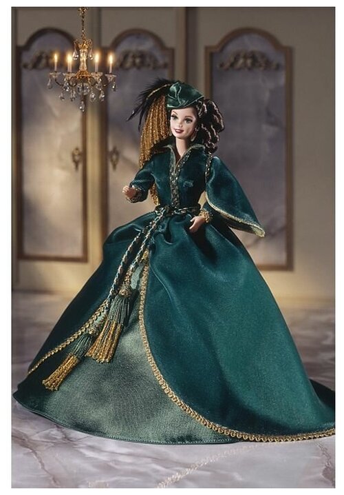 Кукла Barbie Scarlett O’Hara Doll — The Drapery Dress (Барби Скарлетт О’Хара Изумрудное платье из гардин)