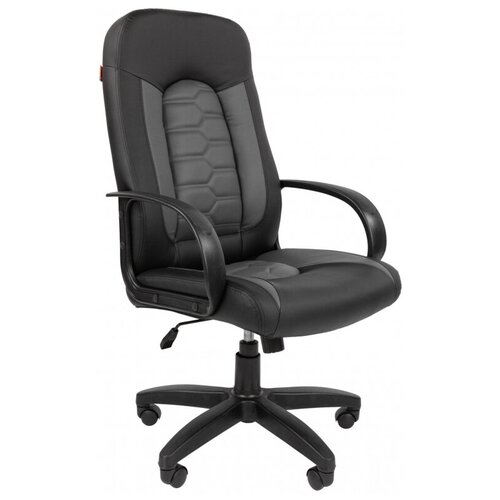 фото Кресло vt_echair-683 tpu кожзам черный/серый, пластик easychair