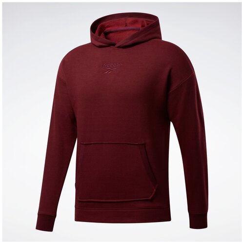 Худи REEBOK TE Melange Hoodie мужская, цвет бордовый, размер XL