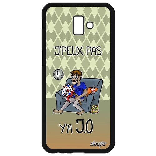 фото Ударопрочный чехол на телефон // samsung galaxy j6 plus 2018 // "не могу - олимпийские игры!" спорт прикольный, utaupia, зеленый