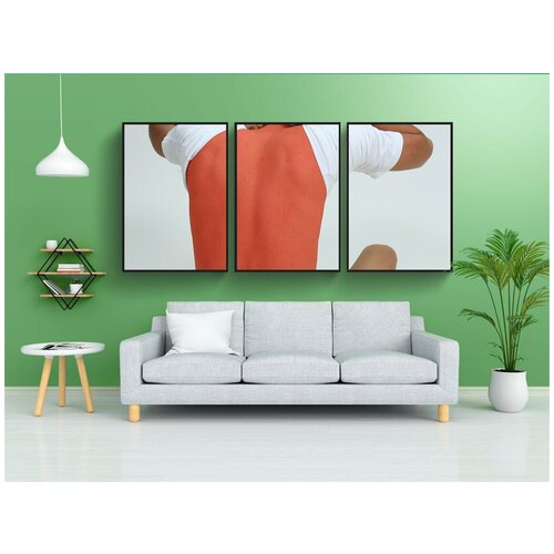 фото Набор модулных постеров для интерьера "солнечных ожогов, боль, кожа" 60x90 см. в тубусе, без рамки lotsprints