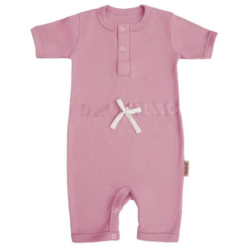 Комбинезон (ромпер) детский AMAROBABY Nature Зефир, с коротким рукавом, розовый, 68