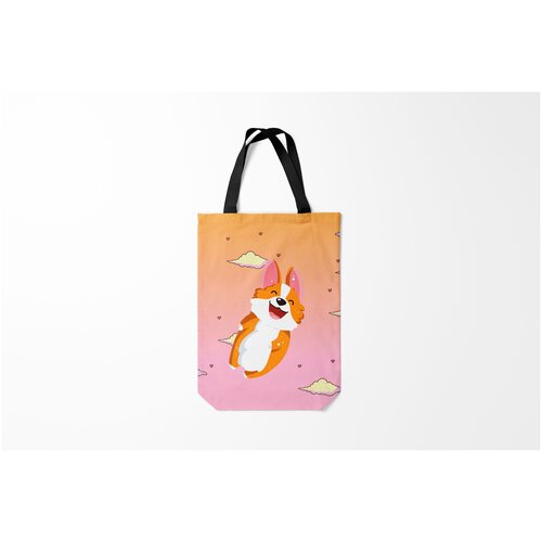 фото Сумка-шоппер / 31х42 см / собаки / вельш корги милый burnettie