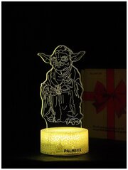 Светодиодный ночник PALMEXX 3D светильник LED RGB 7 цветов (йода) LAMP-068