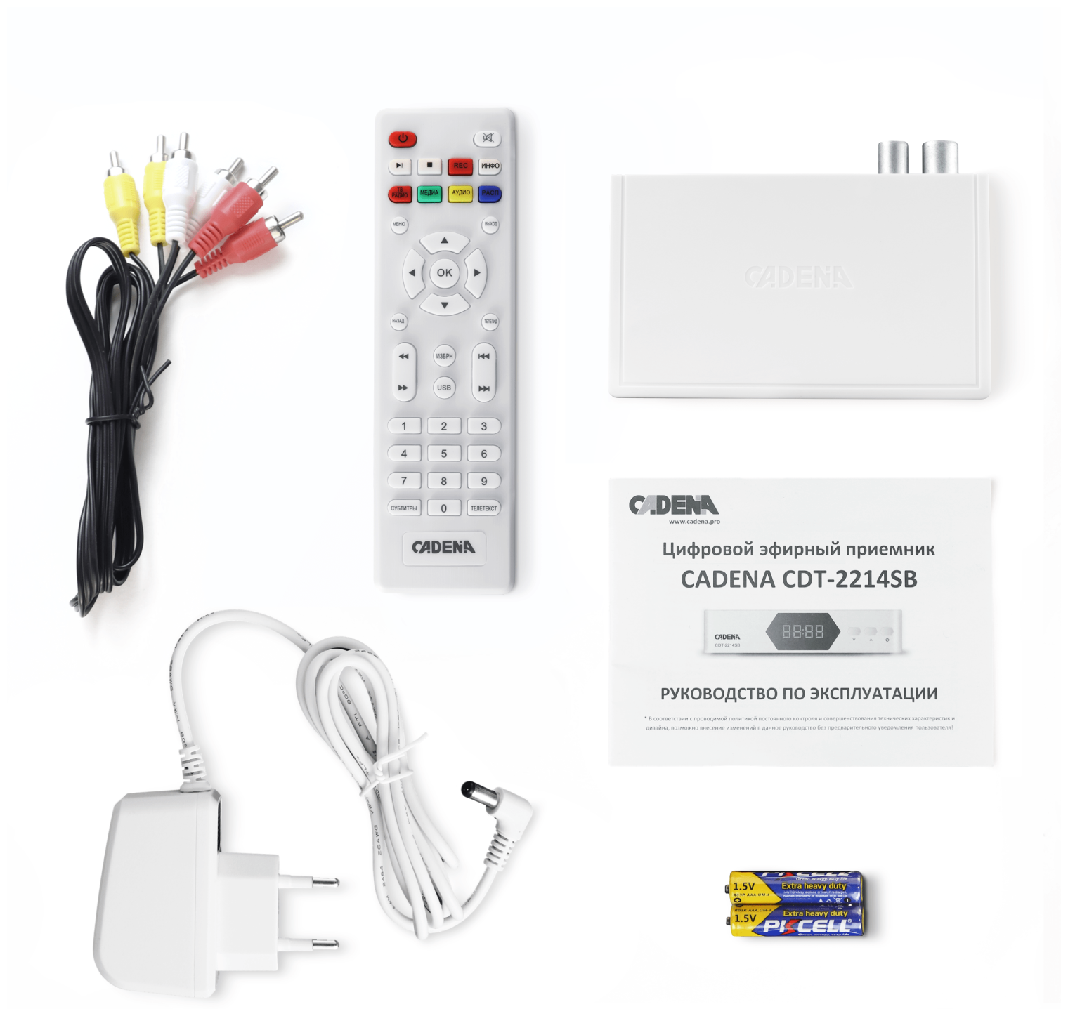 Приставка цифровая эфирная DVB-T2 CADENA CDT-2214SB, белый