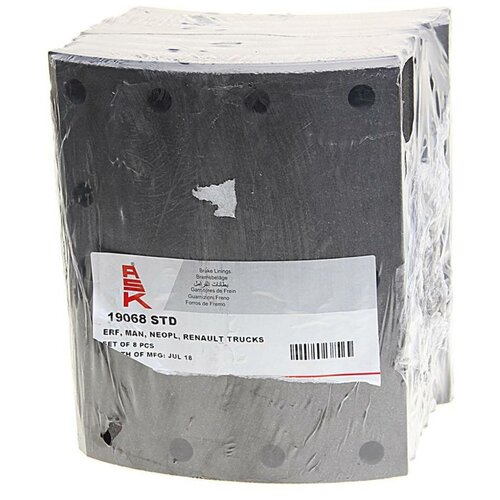 Накладка тормозной колодки VOLVO FH (410x223) стандарт 112 отв. 6.35x15.9 L10 / 93685 (8шт.) ASK ASKBL1184