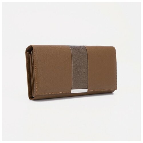 фото Кошелёк на магнитах, цвет коричневый хорошее настроение