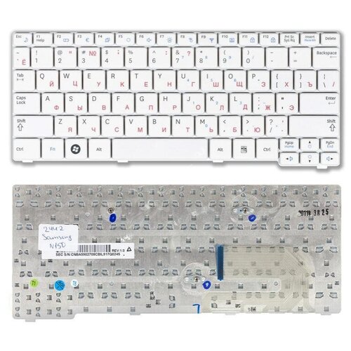 Клавиатура для ноутбука Samsumg N150-JA01UK белая 178000₽
