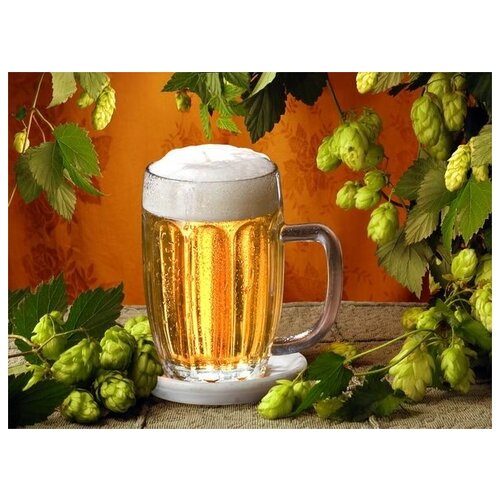 фото Постер на холсте кружка с пивом (mug with beer) 41см. x 30см. твой постер