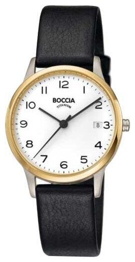 Наручные часы BOCCIA Circle-Oval 3310-04, черный, белый
