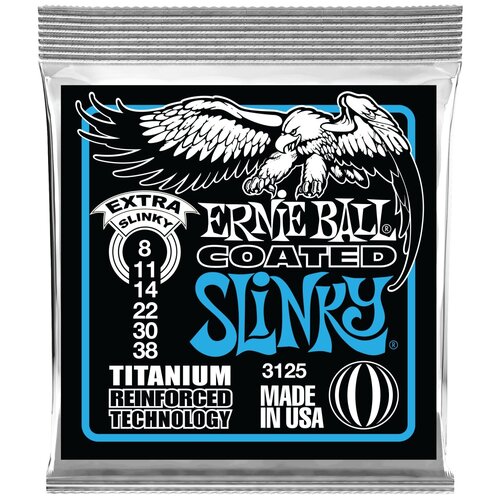 фото Ernie ball 3125 rps coated titanium slinky extra 8-38 струны для электрогитары